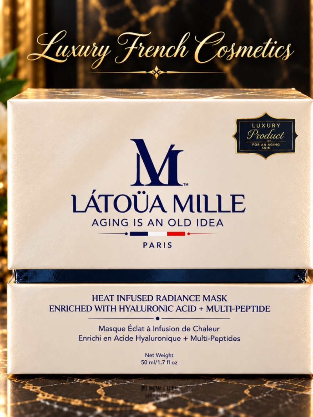 Latoua Mille Heat Infused Radiance Mask, Hyaluronic Acid,30ml/1.7fl oz MSRP $950
